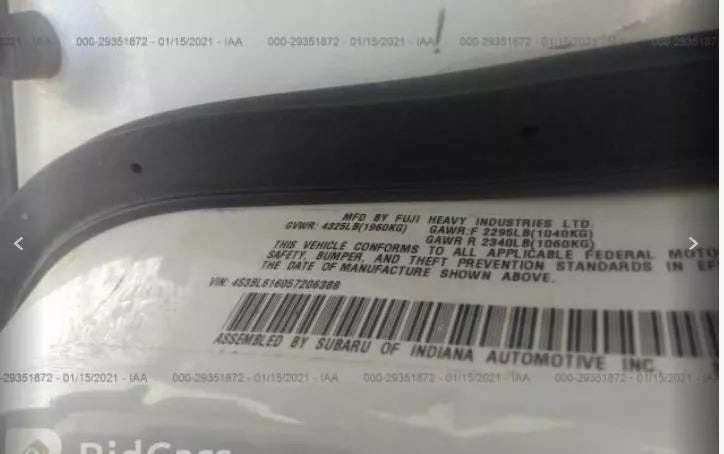 2005 05 SUBARU LEGACY AT, (2.5L), w/o turbo AUTOMATIC TRANSMISSION AWD - 111K MI