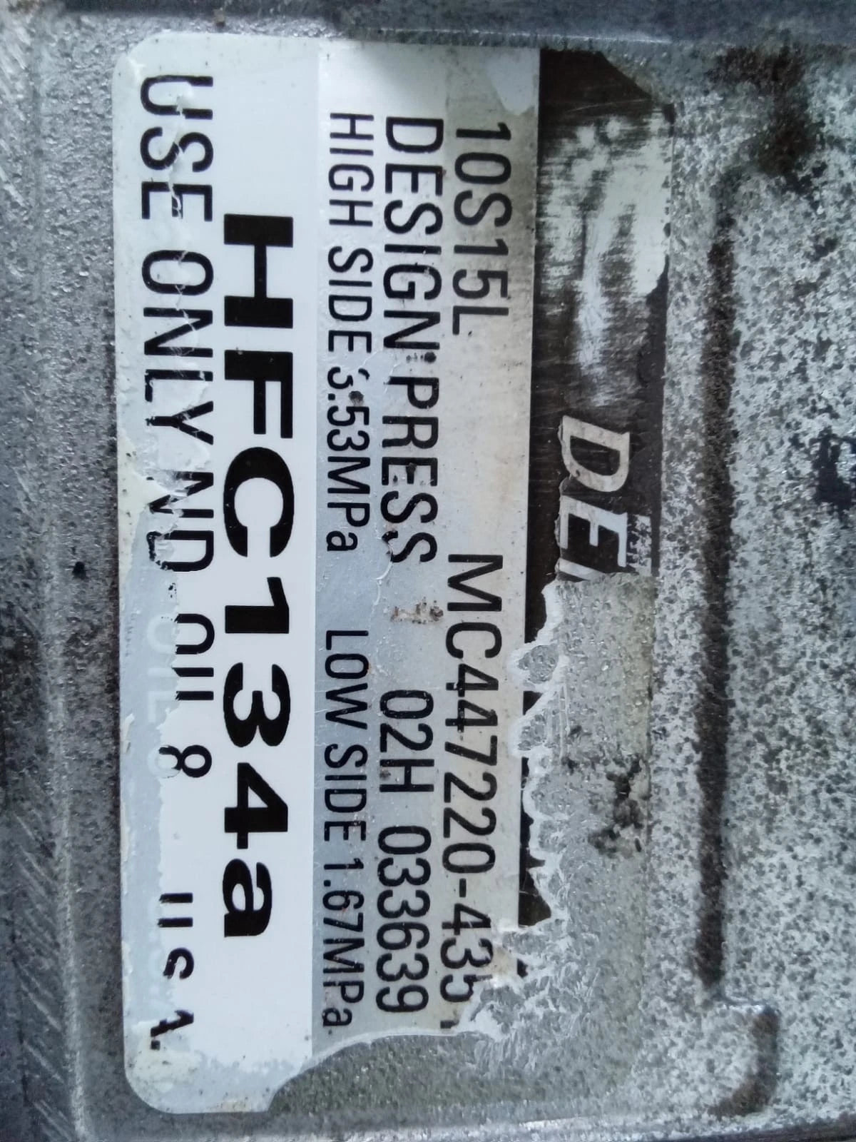 2003-2008 TOYOTA COROLLA MATRIX 1.8L A/C COMPRESSOR MC447220-4351