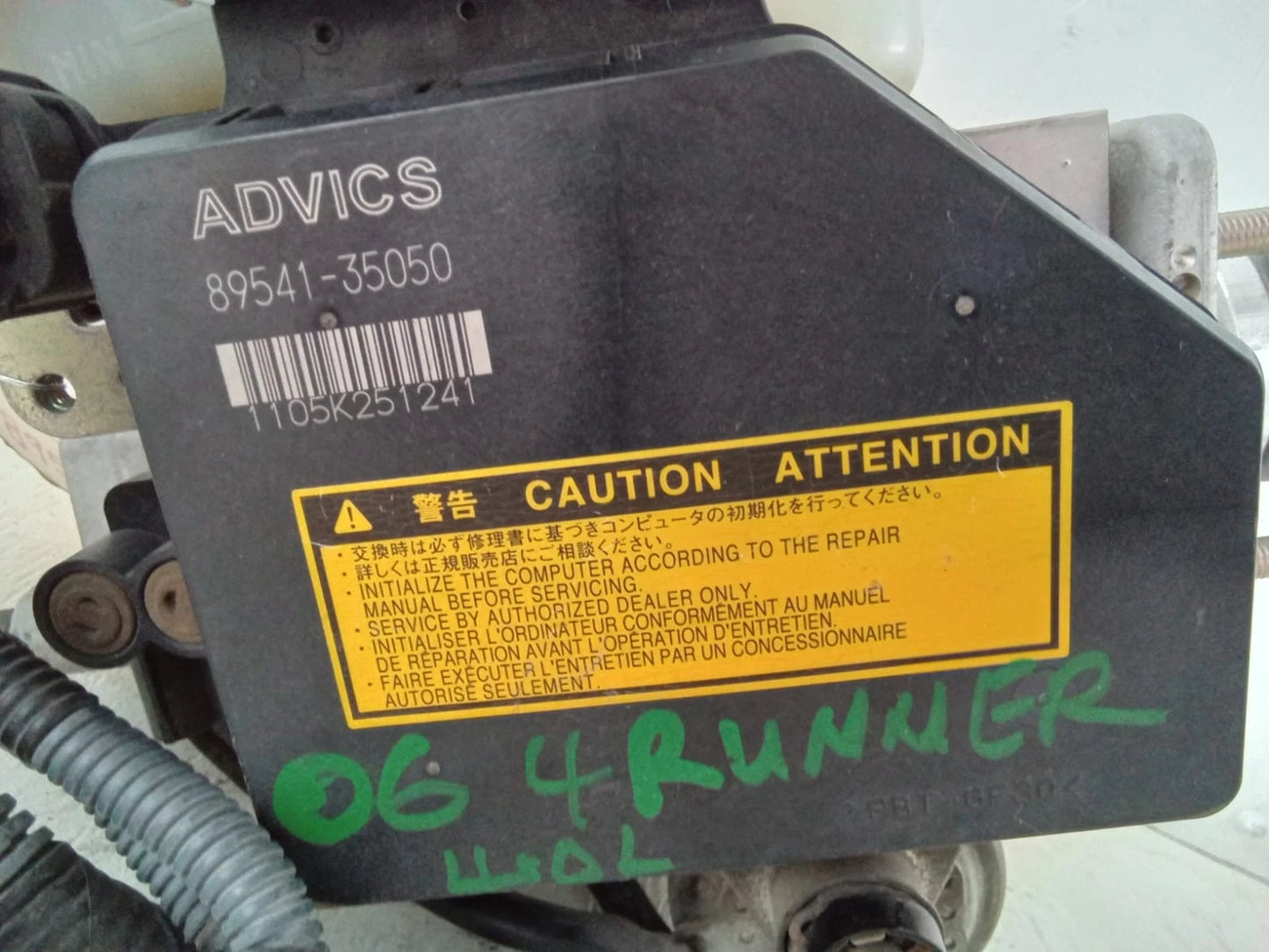 2005-2009 TOYOTA 4RUNNER 4.0L ABS PUMP BRAKE BOOSTER MASTER CYLINDER 89541-35050