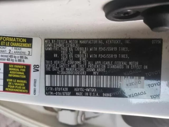 TOYOTA VENZA 2.7L 4CYL AUTOMATIC TRANSMISSION ASSEMBLY 1ARFE AWD 4WD 114K MILES