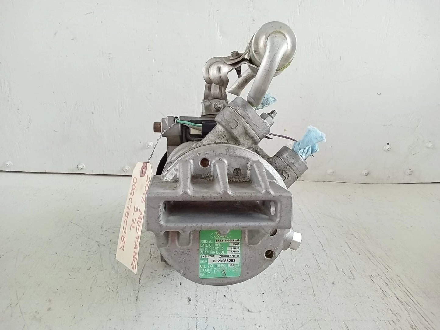 2011-2014 FORD MUSTANG 3.7L A/C COMPRESSOR BR33-19D629-AD | 002C286282