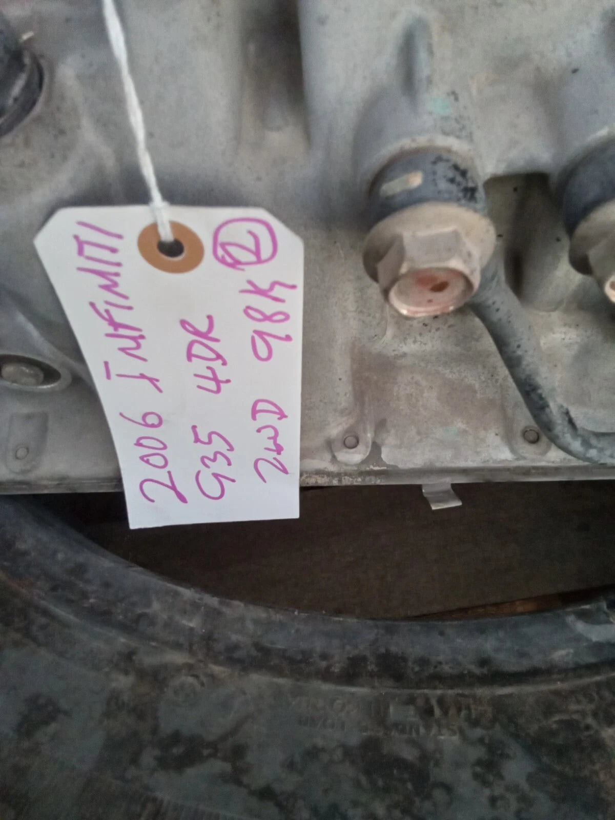 2006 06 INFINITI G35 SEDAN 4DR 4X2 2WD AUTOMATIC TRANSMISSION ASSY 98X2A RE5R05A