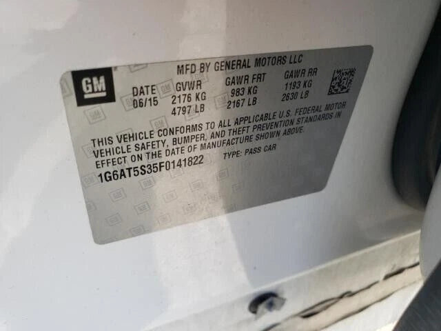 2014 2015 CADILLAC CTS 3.6L LFX RWD 2WD V6 ENGINE MOTOR ASSEMBLY LOW MILES 51K