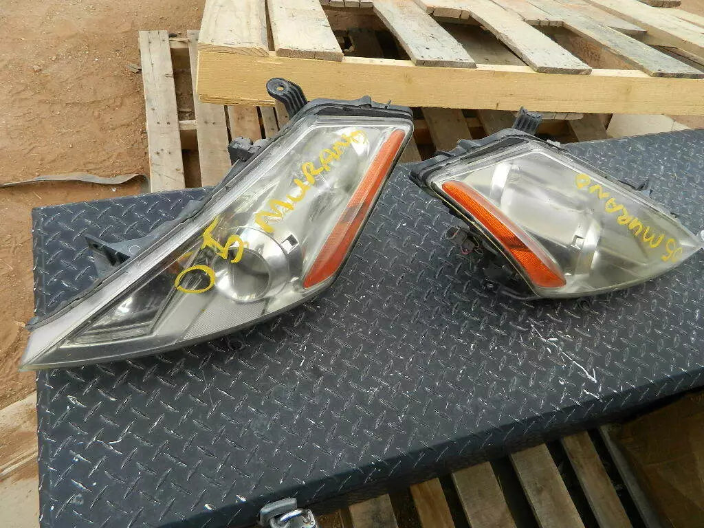 03-07 NISSAN MURANO LEFT & RIGHT SIDE HEADLIGHT ASSY XENON HID W/BALLAST (SET)
