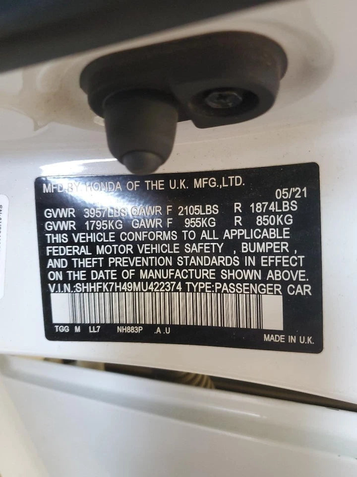 16 17 18 19 20 21 HONDA CIVIC 1.5L AT 2WD CVT AUTOMATIC TRANSMISSION ASSEMBLY