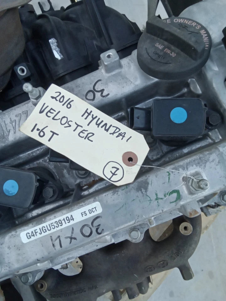 2016 2017 HYUNDAI VELOSTER 1.6L ENGINE MOTOR ASSEMBLY VIN E TURBO G4FJ