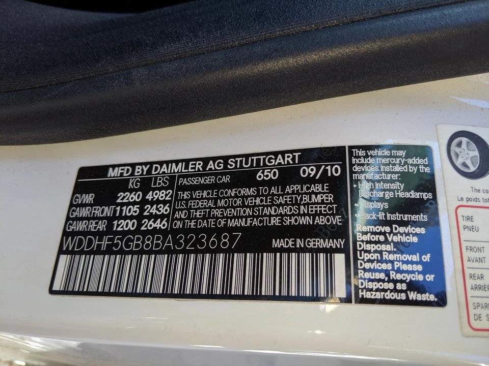 2011 MERCEDES- BENZ SEDAN E CLASS E350 3.5L AUTO TRANSMISSION ASSY RWD -74K MILE