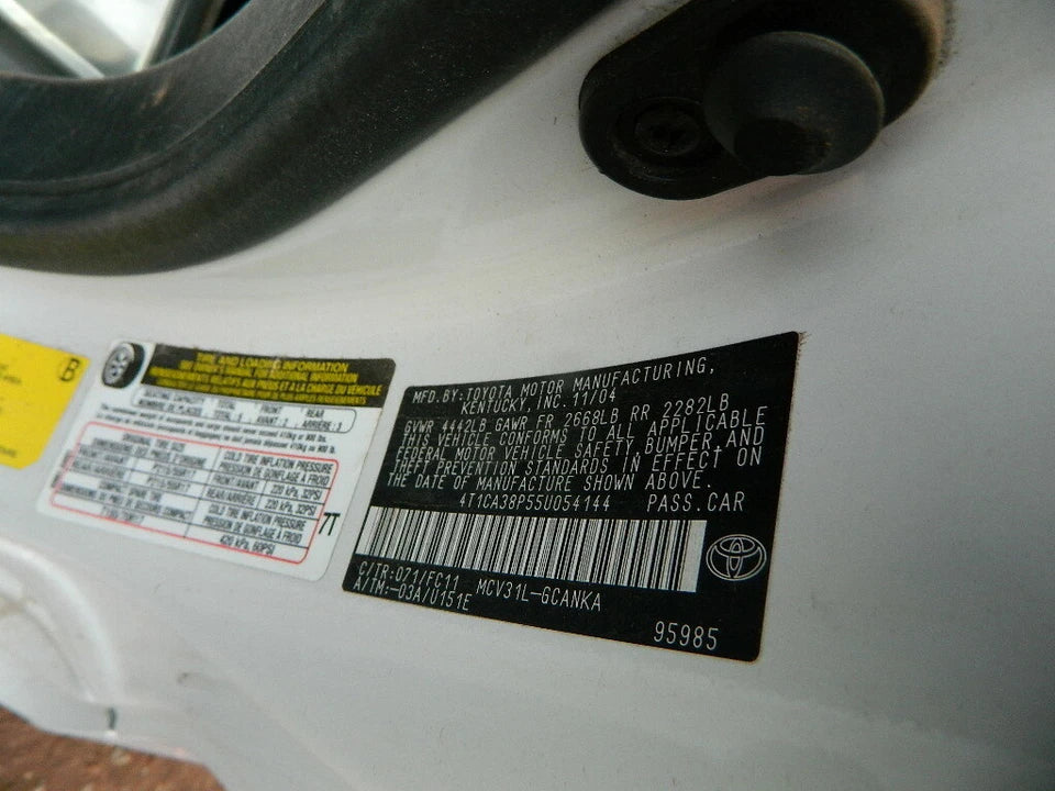 2004 2005 2006 2007 2008 TOYOTA SOLARA LEFT FRONT DRIVER SIDE DOOR-HARD TOP