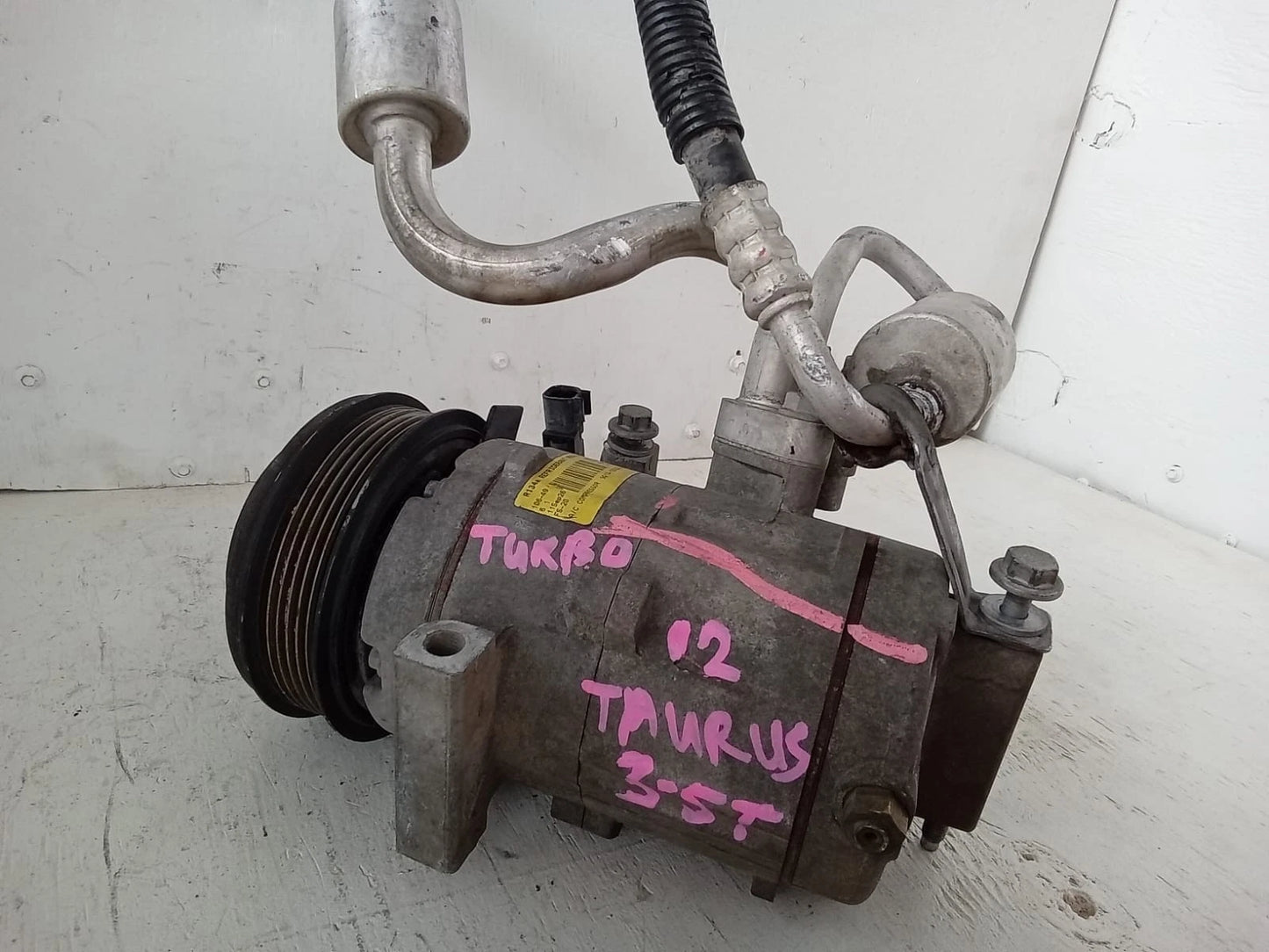2008-2012 FORD TAURUS 3.5L TURBO A/C COMPRESSOR 9G13-19D629-AB