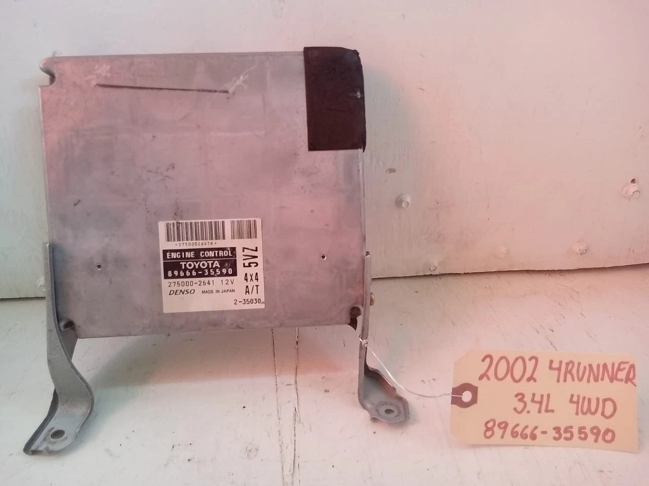 2002 TOYOTA 4RUNNER 4WD 3.4L ENGINE COMPUTER CONTROL MODULE ECU ECM 89666-35590