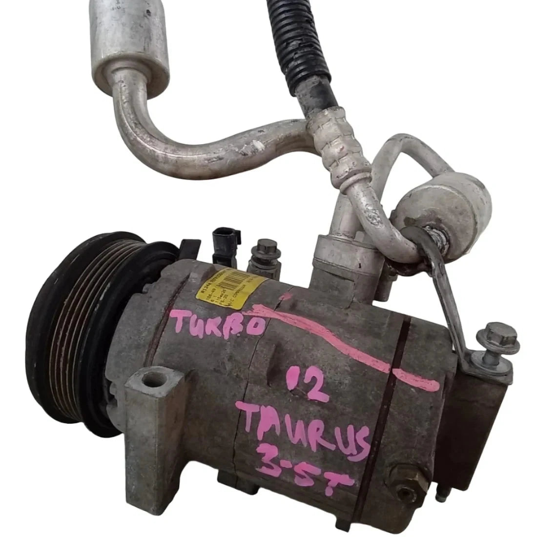2008-2012 FORD TAURUS 3.5L TURBO A/C COMPRESSOR 9G13-19D629-AB