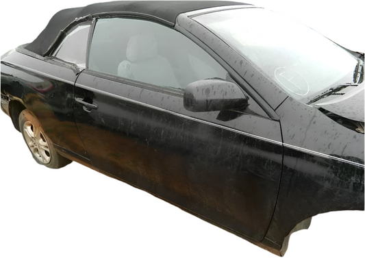 2004-2008 TOYOTA SOLARA CONVERTIBLE RIGHT FRONT PASSENGER DOOR BLACK COLOR OEM
