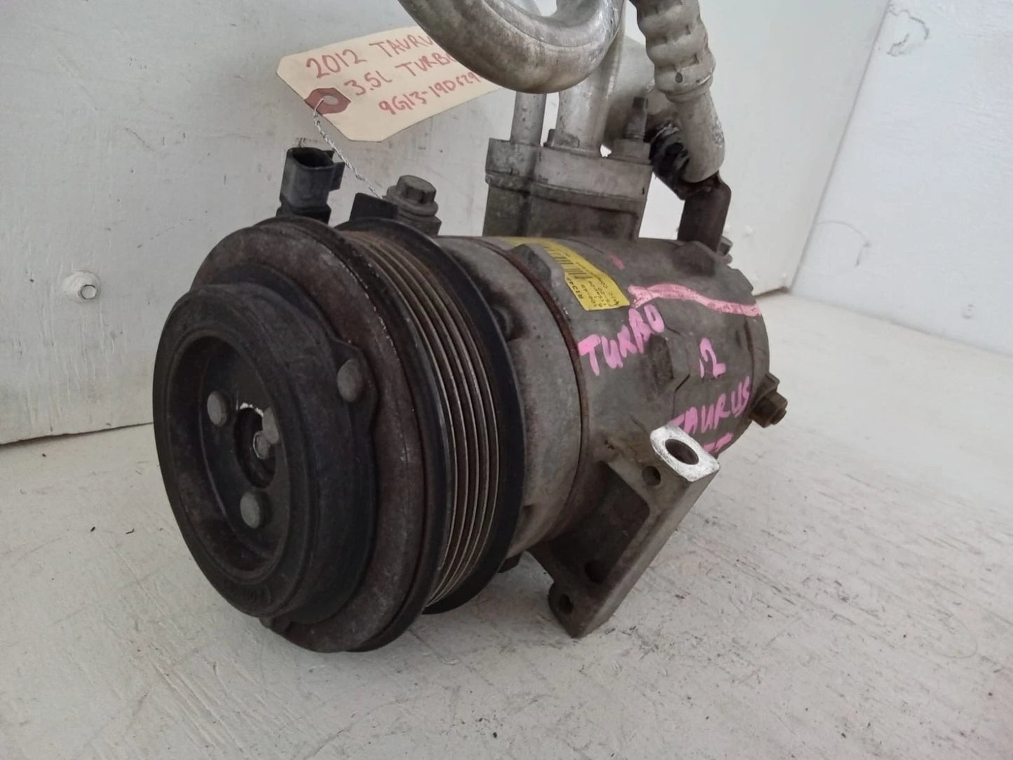 2008-2012 FORD TAURUS 3.5L TURBO A/C COMPRESSOR 9G13-19D629-AB