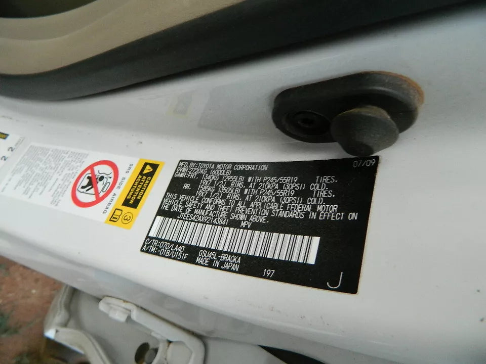 2008-2013 TOYOTA HIGHLANDER TAILGATE HATCH TRUNK LID POWER LIFT W/CAMERA