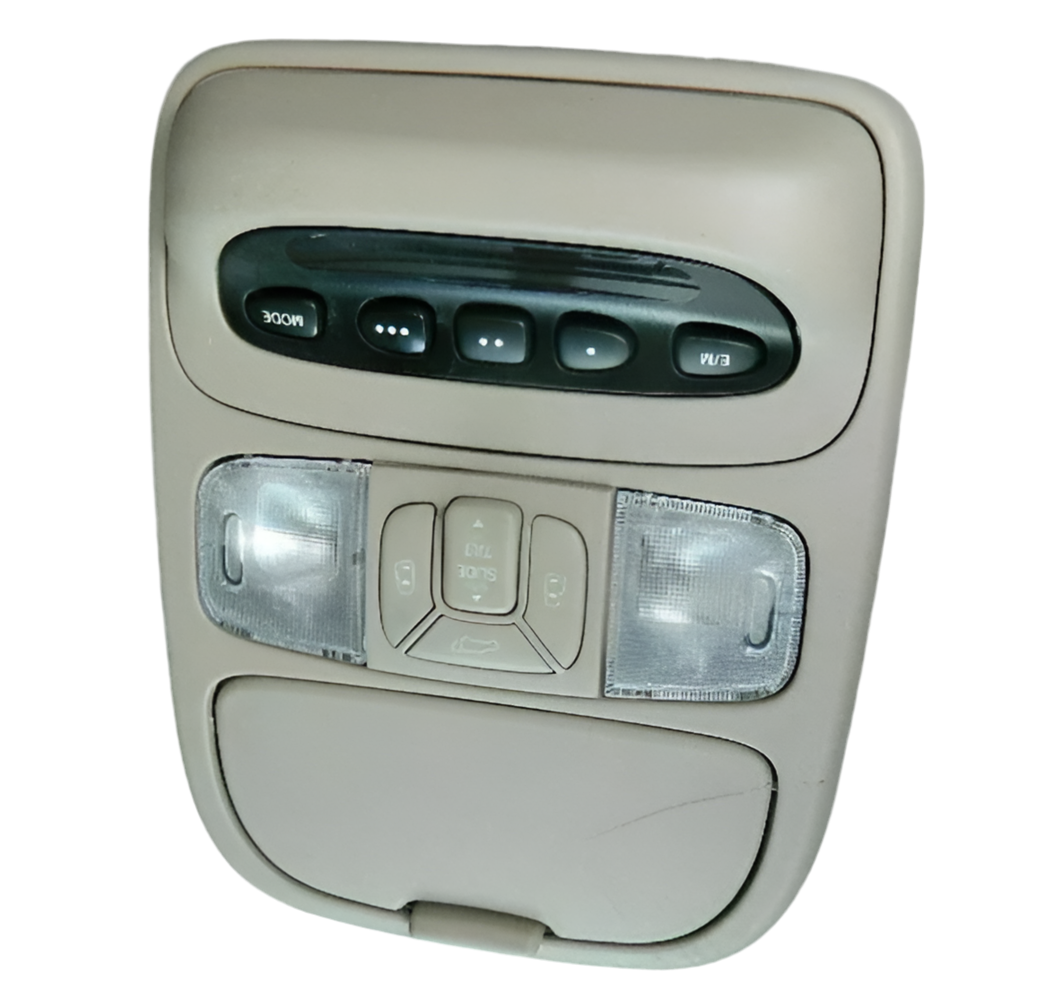 2004-2010 TOYOTA SIENNA OVERHEAD DOME LIGHT CONSOLE W/SUNROOF CONTROL GRAY - OEM