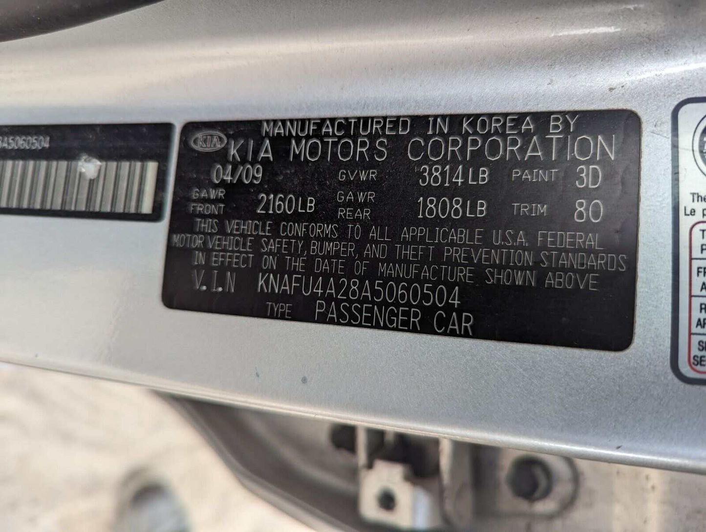 2010 KIA FORTE
