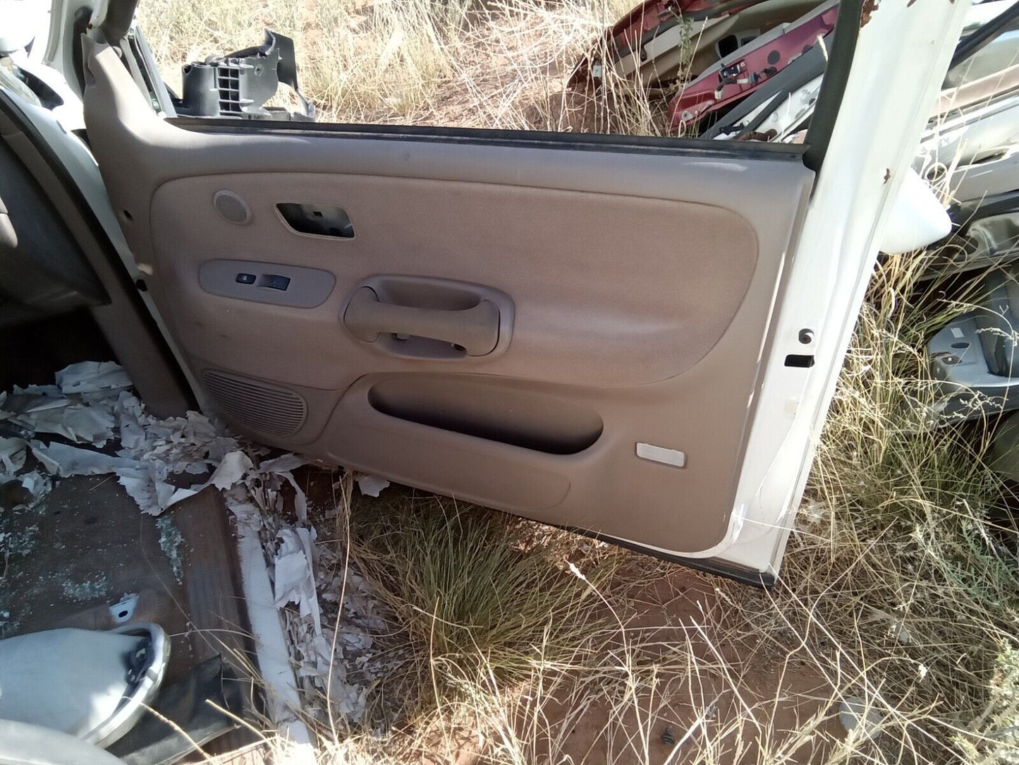TOYOTA TUNDRA ACC CAB FRONT RIGHT RH PASSENGER SIDE DOOR PANEL OEM TAN COLOR