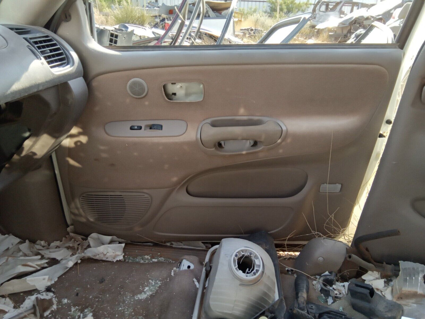 TOYOTA TUNDRA ACC CAB FRONT RIGHT RH PASSENGER SIDE DOOR PANEL OEM TAN COLOR