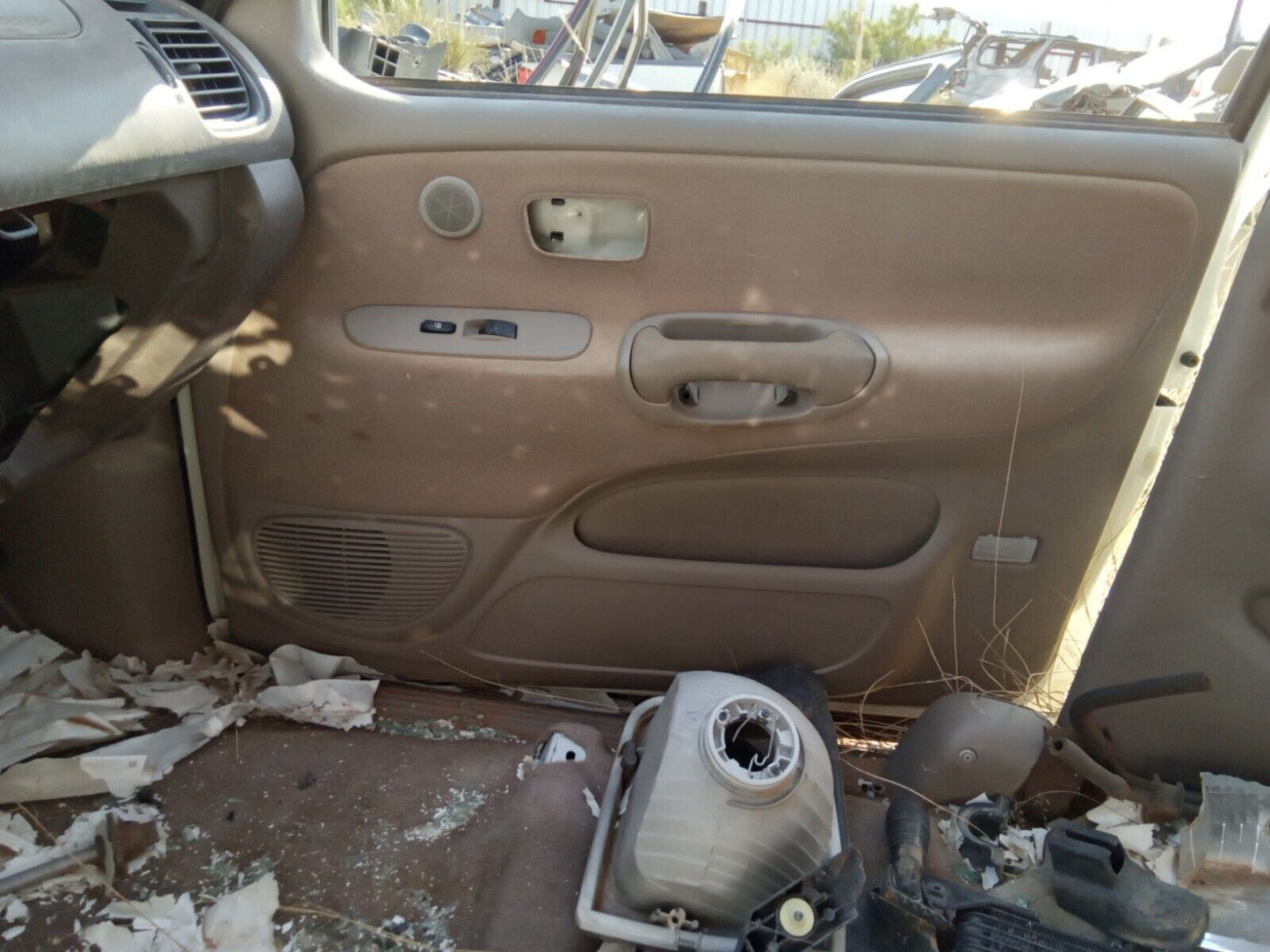 TOYOTA TUNDRA ACC CAB FRONT RIGHT RH PASSENGER SIDE DOOR PANEL OEM TAN COLOR