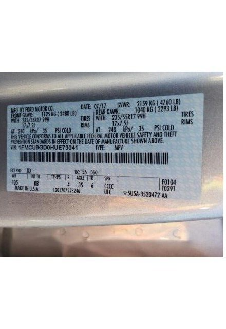 17 18 19 FORD ESCAPE 1.5L TURBO 4WD 4X4 AWD AUTOMATIC TRANSMISSION ASSY