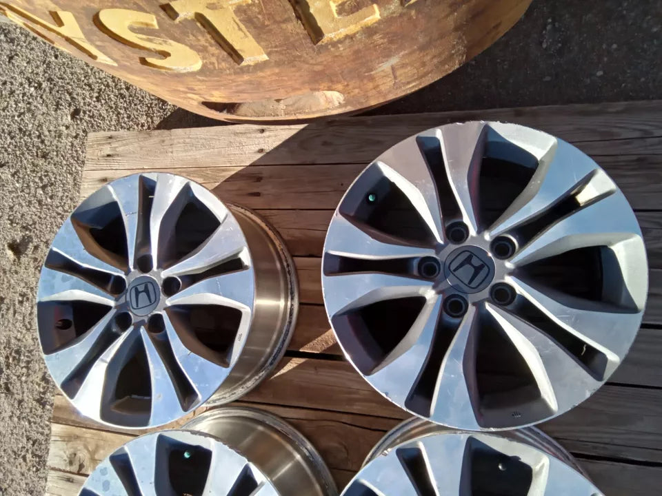 2013 2014 2015 HONDA ACCORD 16" 16 INCH 16X7 5 DOUBLE SPOKE ALLUMINUM WHEELS SET