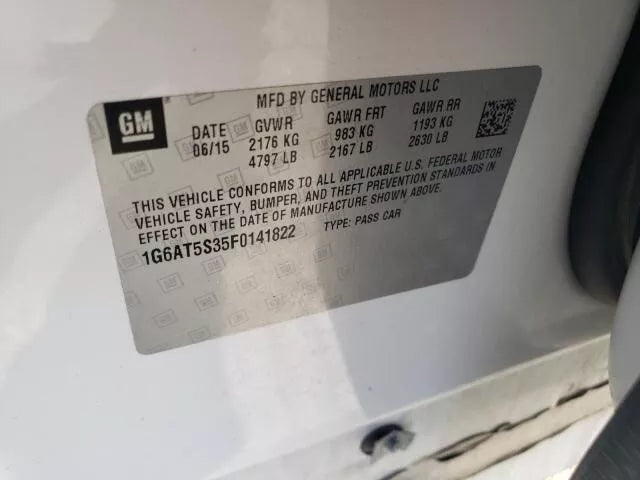 2014 2015 CADILLAC CTS AT, Sdn, 3.6L, VIN 3 AUTOMATIC TRANSMISSION ASSY LOW MILE
