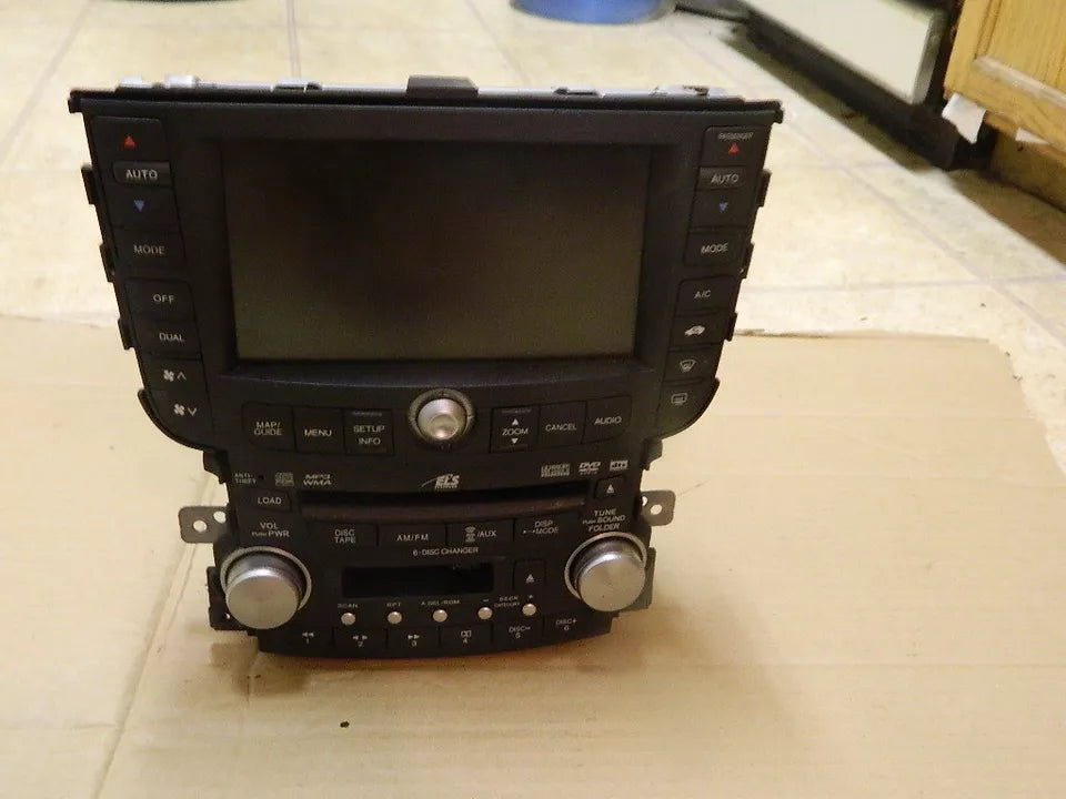 2007 07 2008 08 ACURA TL NAVIGATION SYSTEM DVD PLAYER AND RADIO SYSTEM SCREEN