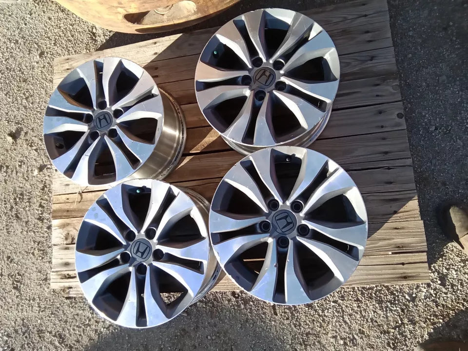 2013 2014 2015 HONDA ACCORD 16" 16 INCH 16X7 5 DOUBLE SPOKE ALLUMINUM WHEELS SET