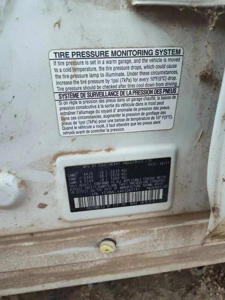 2011 2012 SUBARU LEGACY