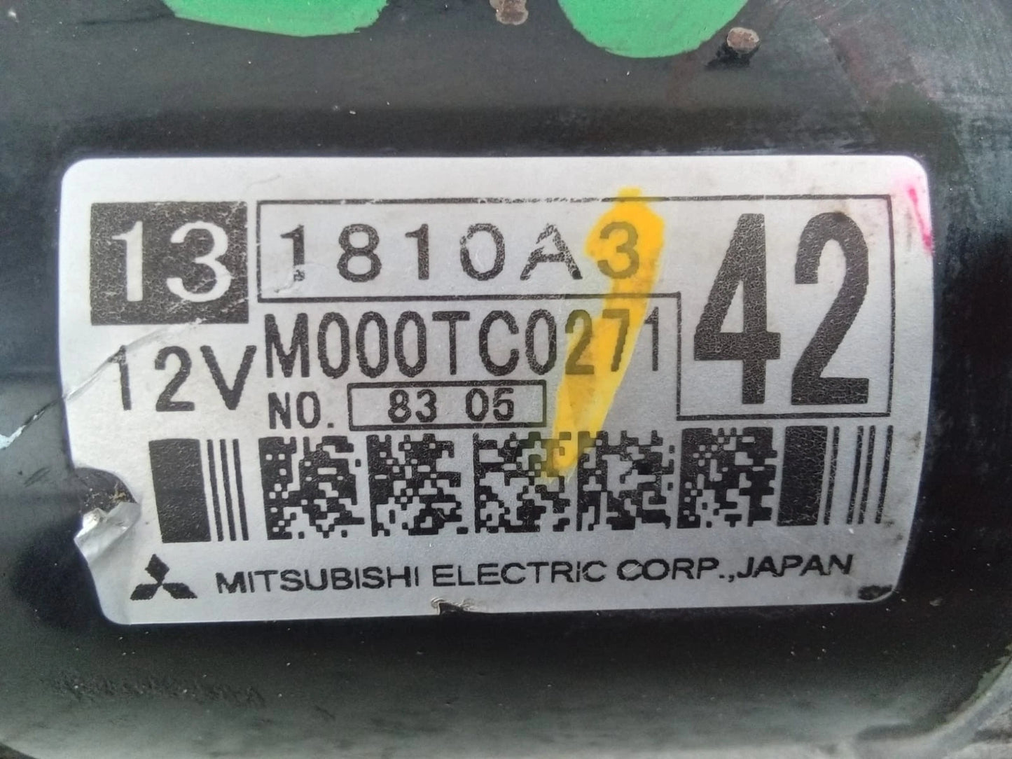 2016-2020 MITSUBISHI OUTLANDER SPORT 2.0L STARTER MOTOR - M000TC0271 | 1810A3