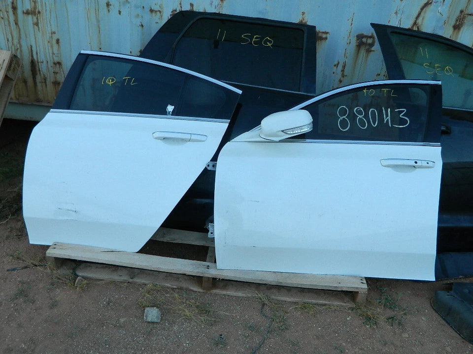 2009-2014 ACURA TL FRONT AND REAR LEFT DRIVER SIDE DOORS-SET PEARL WHITE COLOR