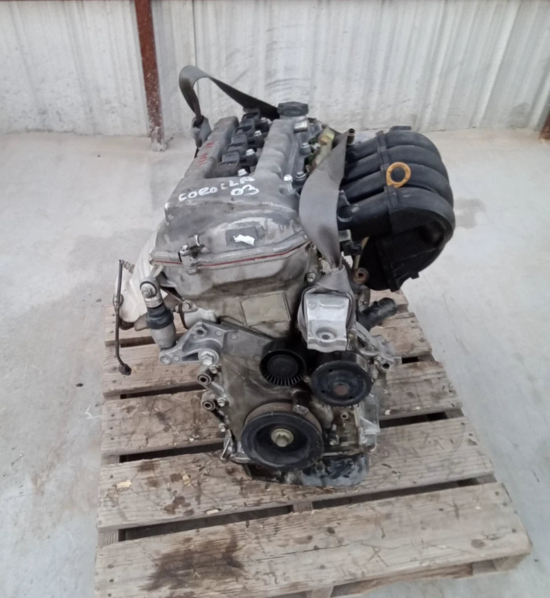2003 2004 (THRU 04/04) TOYOTA COROLLA 1.8L ENGINE MOTOR ASSEMBLY VIN R 1ZZFE