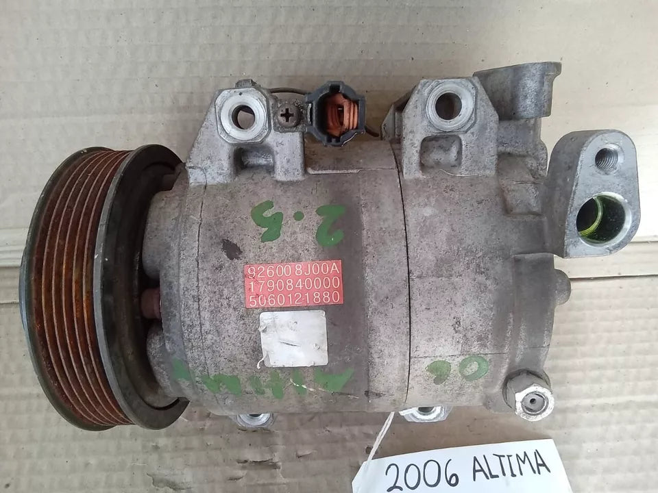 2002-2006 NISSAN ALTIMA 2.5L A/C COMPRESSOR 92600-8J00A - OEM