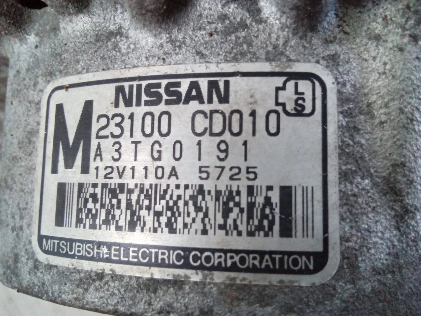 2003-2007 INFINITI G35 3.5L ALTERNATOR GENERATOR - 23100CD010 | A3TG0191