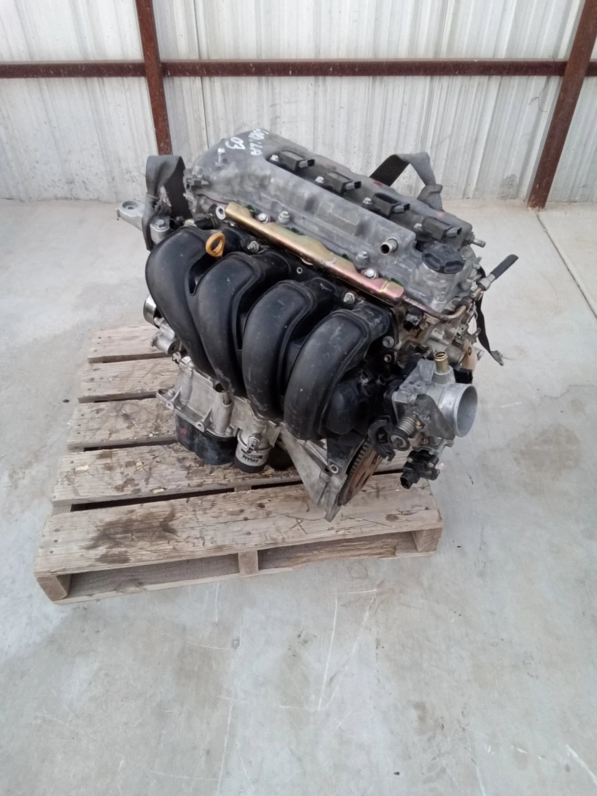 2003 2004 (THRU 04/04) TOYOTA COROLLA 1.8L ENGINE MOTOR ASSEMBLY VIN R 1ZZFE