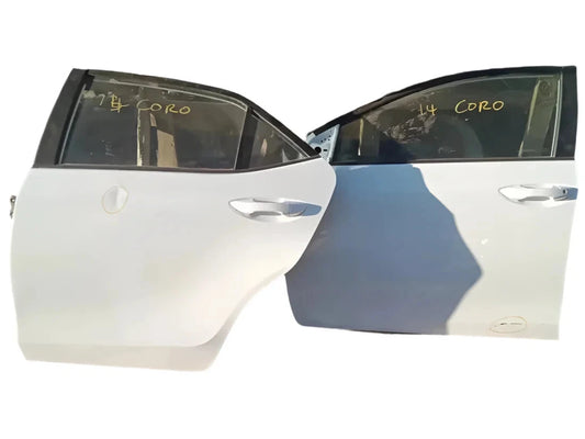 14-19 TOYOTA COROLLA FRONT & REAR LEFT DRIVER SIDE LH DOORS ASSY SET WHITE COLOR