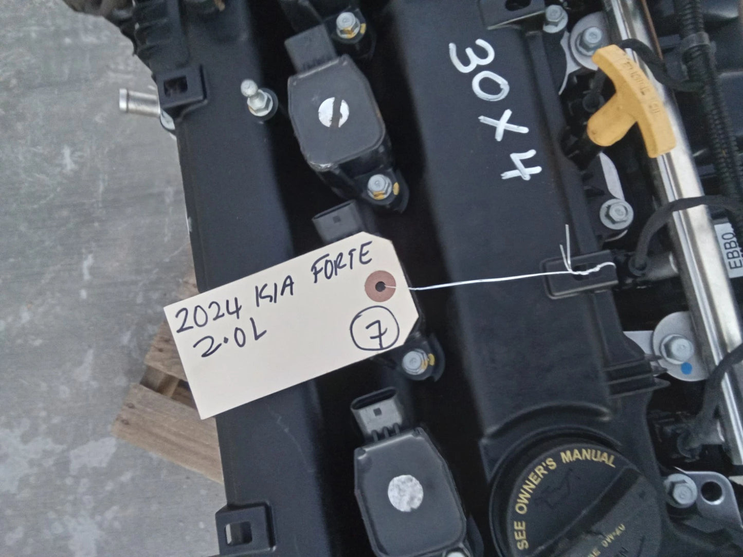 19 20 21 22 23 24 KIA FORTE 2.0L, VIN D (8th digit, Sedan) AT CVT ENGINE MOTOR