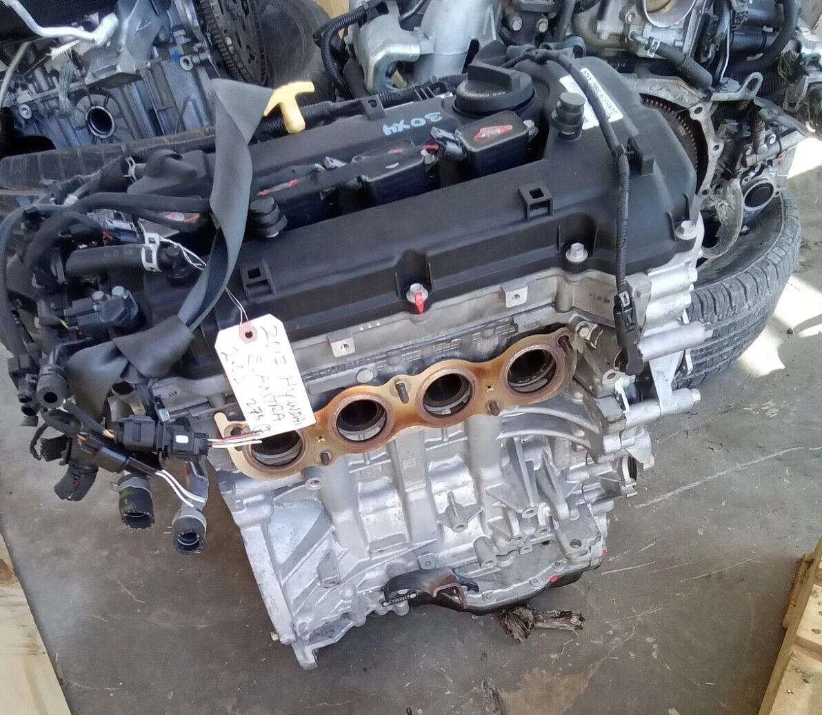 17-19 HYUNDAI ELANTRA 19-21 KONA 19-20 VELOSTER 2.0L ENGINE MOTOR VIN F 27K MIL