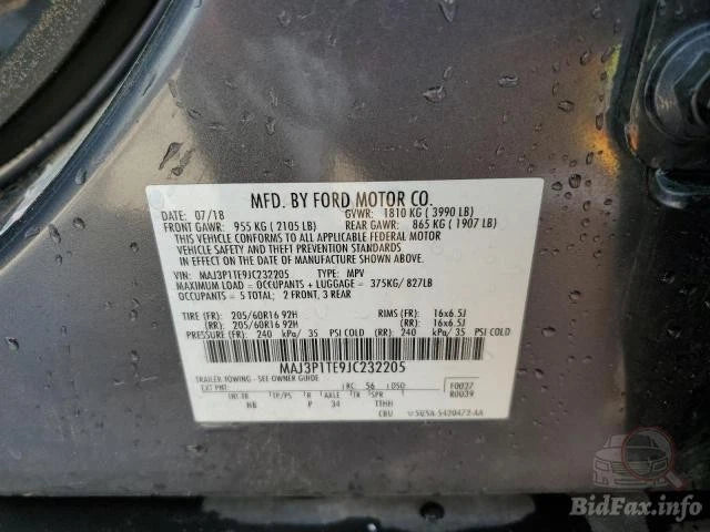 18 19 20 21 FORD ECOSPORT 1.0L 3 CYL ENGINE MOTOR W/TURBO ASSEMBLY VIN E 62K MIL