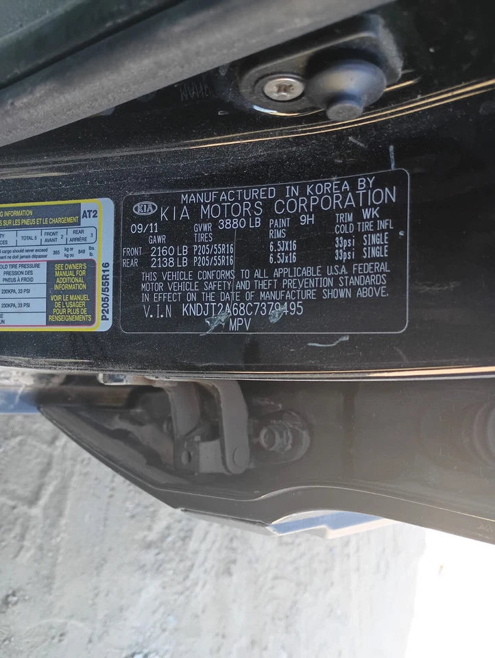 2012 2013 KIA SOUL 2.0L ENGINE MOTOR ASSEMBLY VIN 6 W/O AUTO STOP & START G4NA