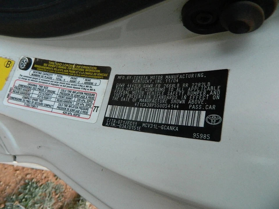 2004 2005 2006 2007 2008 TOYOTA SOLARA TRUNK LID BOOT TAILGATE- 071