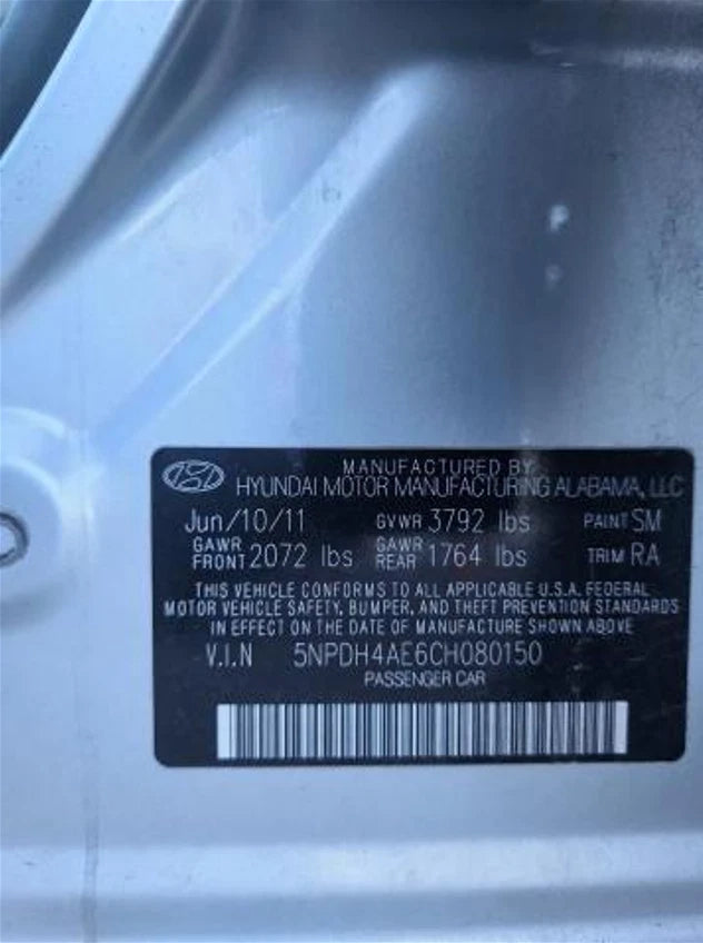 11 12 13 HYUNDAI ELANTRA SEDAN 1.8L AUTOMATIC TRANSMISSION ASSY W/O AUTO STOP