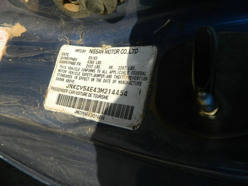 2003 2004 2005 2006 2007 INFINITI G35 COUPE 2DR FRONT RIGHT PASSENGER SIDE DOOR