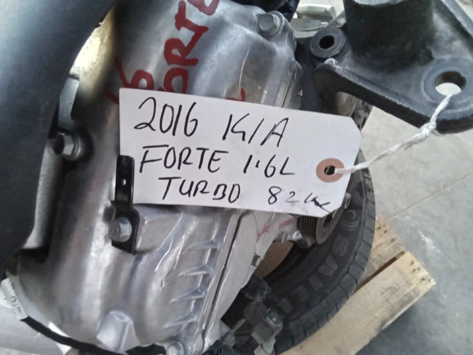 13- 15 HYUNDAI VELOSTER 14-16 KIA FORTE AT, 1.6L TURBO VIN 3 & E ENGINE MOTOR