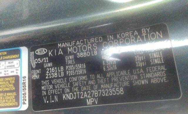 2010 2011 KIA SOUL 2.0L 4CYL ENGINE MOTOR ASSEMBLY (VIN 2, 8th digit)-104K MILES