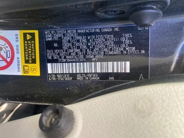 2010 2011 2012 LEXUS RX350 RX 350 RX450 RX 450 TAILGATE TRUNK LID BOOT W/CAMERA