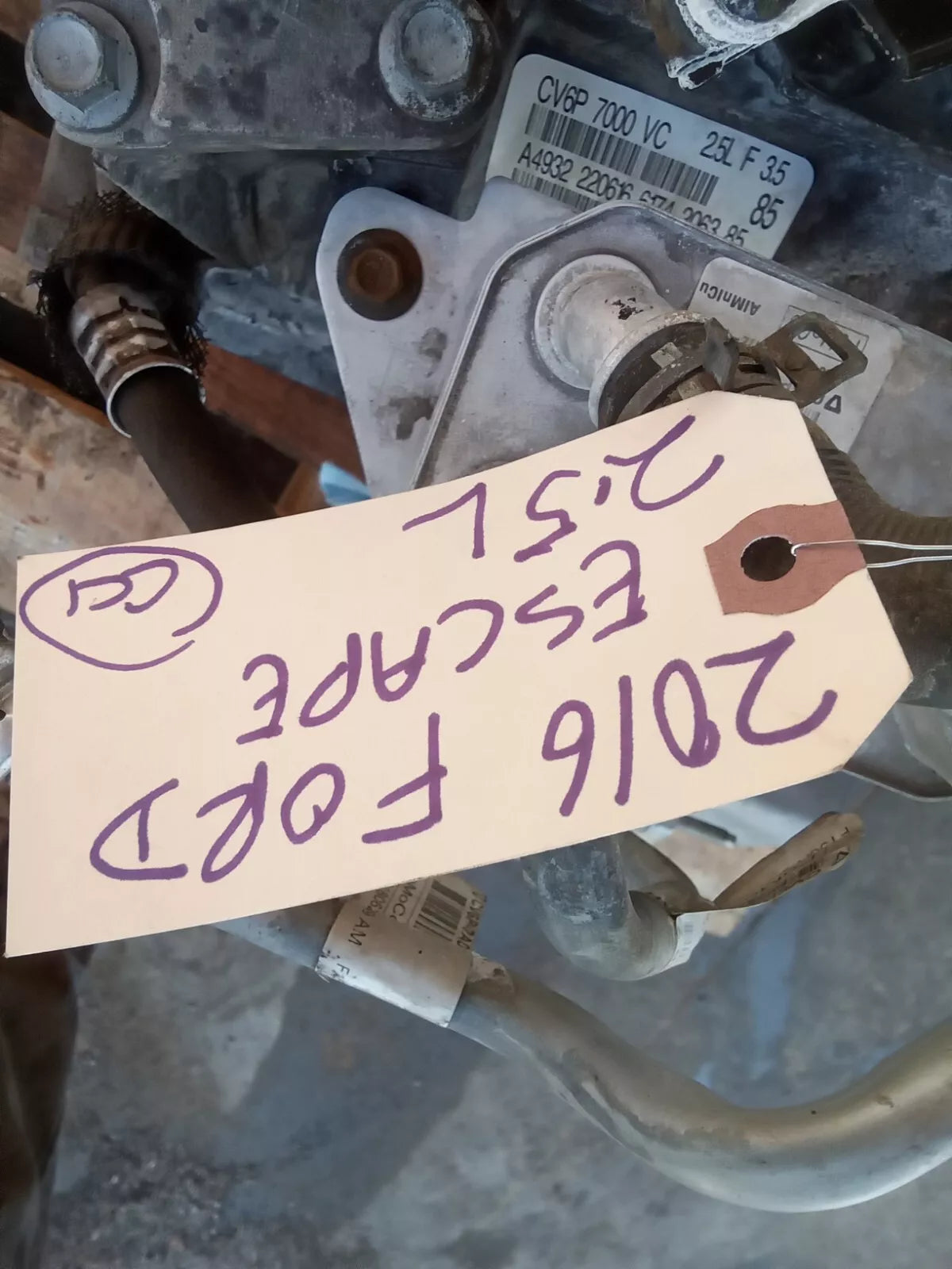 16 17 (THRU 01/09/17) FORD ESCAPE 2.5L 4X2 2WD AUTOMATIC TRANSMISSION GRADE A
