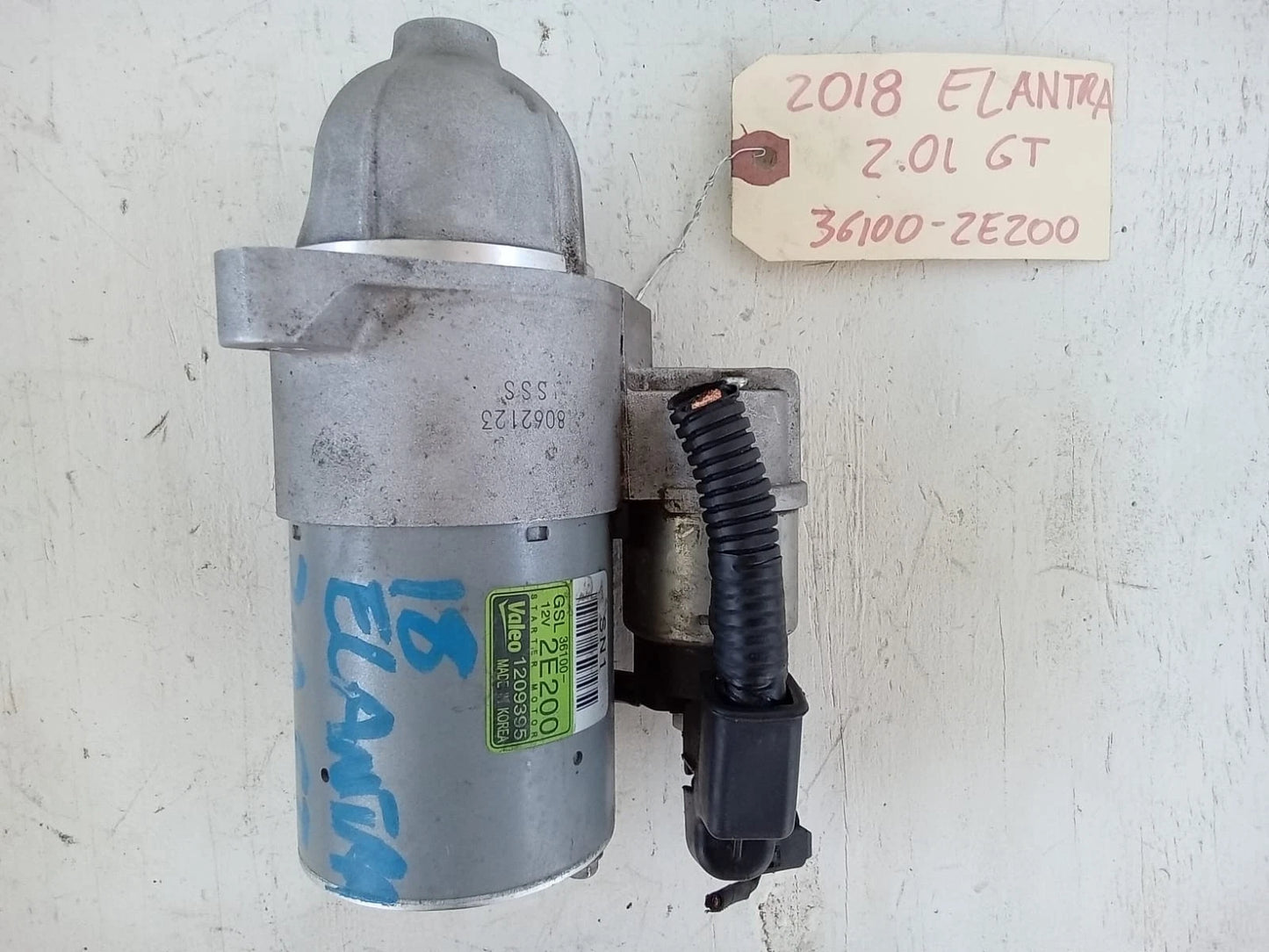 16-21 KIA FORTE SOUL | HYUNDAI ELANTRA TUCSON VELOSTER STARTER MOTOR 36100-2E200