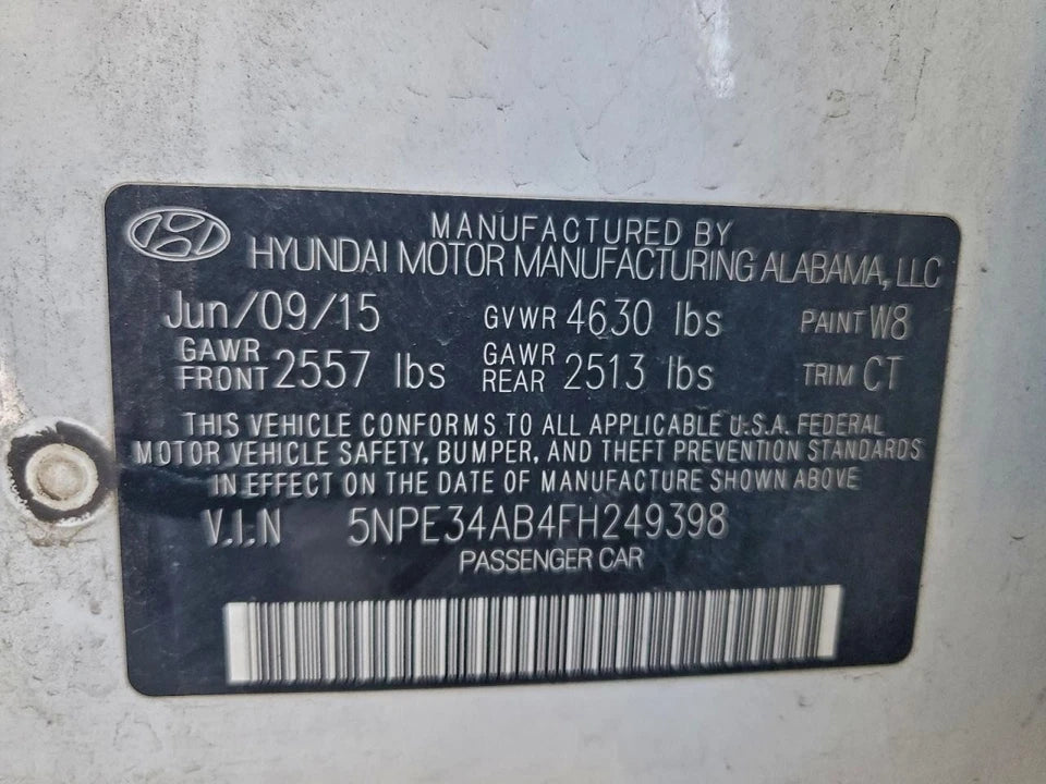 15-20 HYUNDAI SANTA FE SONATA KIA OPTIMA SORENTO 2.0L ENGINE MOTOR W/TURBO G4KH