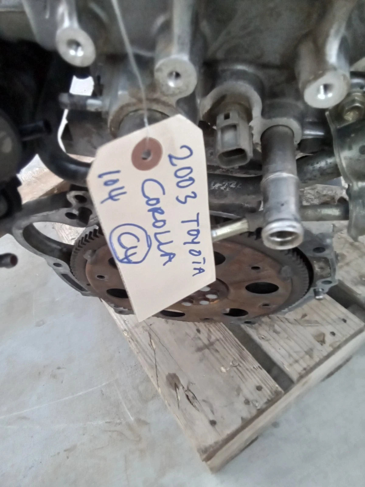 2003 2004 (THRU 04/04) TOYOTA COROLLA 1.8L ENGINE MOTOR ASSEMBLY VIN R 1ZZFE